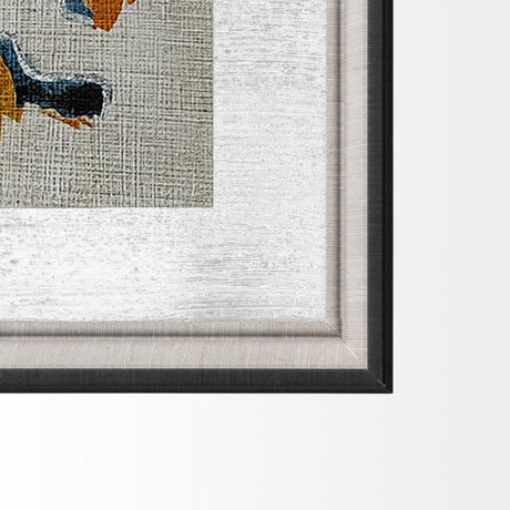 Bohemian Ikat II by Chariklia Zarris a Hand Embellished Textured Framed Art Print Matted under Glass by Mercana at Eve Furniture