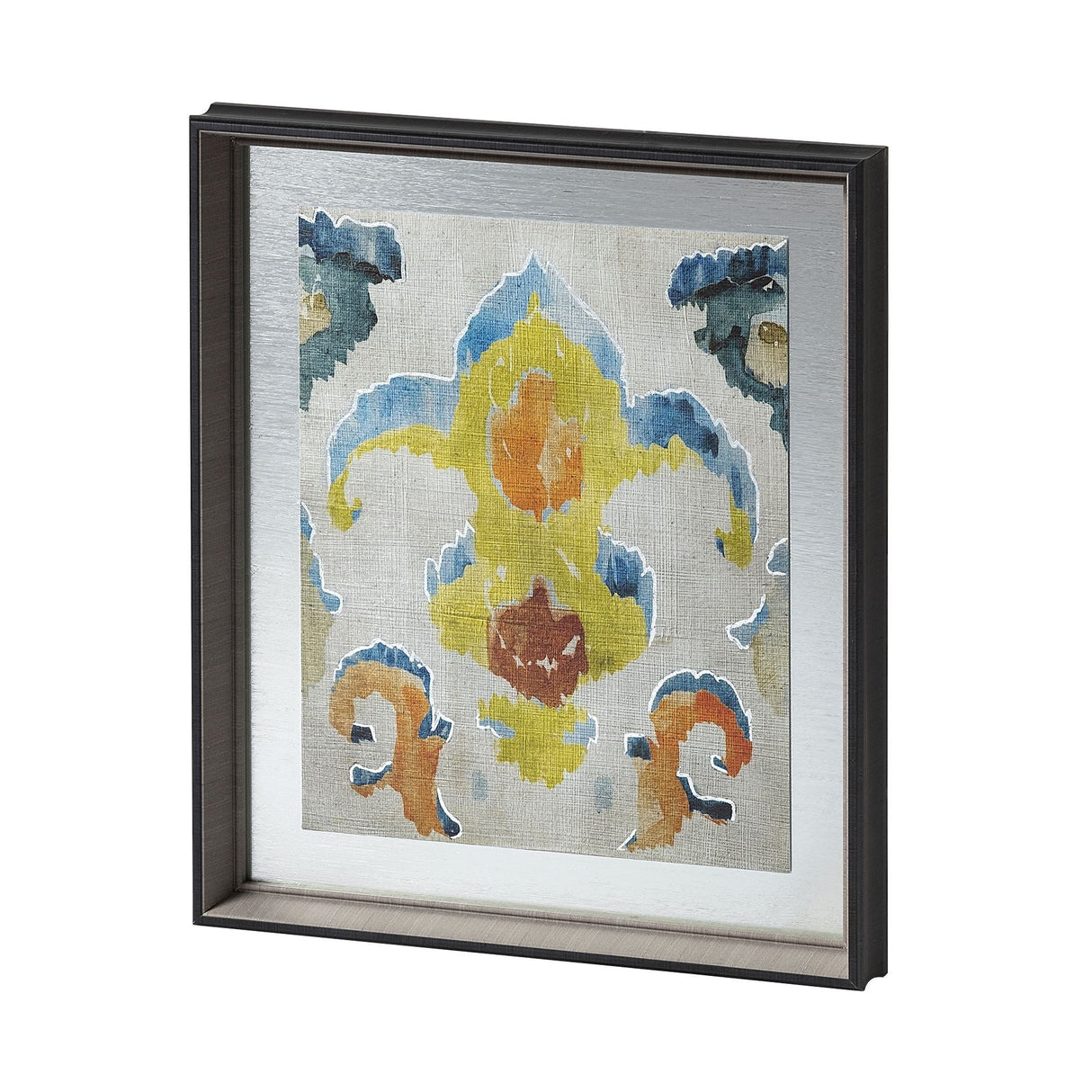 Bohemian Ikat II by Chariklia Zarris a Hand Embellished Textured Framed Art Print Matted under Glass by Mercana at Eve Furniture