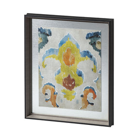 Bohemian Ikat II by Chariklia Zarris a Hand Embellished Textured Framed Art Print Matted under Glass by Mercana at Eve Furniture
