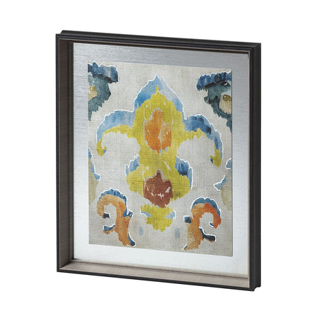 Bohemian Ikat II by Chariklia Zarris a Hand Embellished Textured Framed Art Print Matted under Glass by Mercana at Eve Furniture