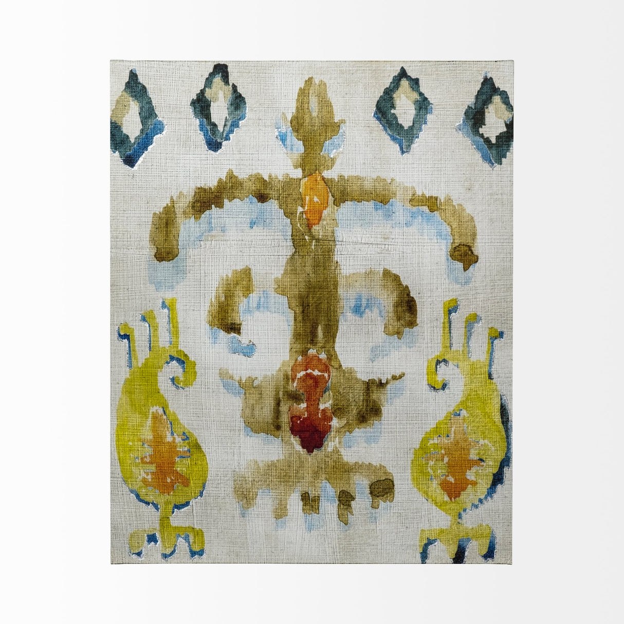 Bohemian Ikat III by Chariklia Zarris a Hand Embellished Textured Canvas by Mercana at Eve Furniture