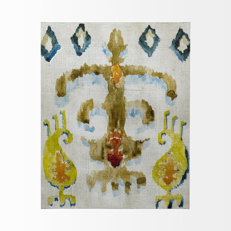 Bohemian Ikat III by Chariklia Zarris a Hand Embellished Textured Canvas by Mercana at Eve Furniture