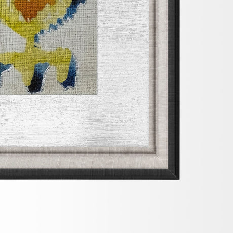 Bohemian Ikat III by Chariklia Zarris Hand Embellished Textured Framed Art Print Matted under Glass by Mercana at Eve Furniture