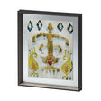 Bohemian Ikat III by Chariklia Zarris Hand Embellished Textured Framed Art Print Matted under Glass by Mercana at Eve Furniture