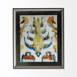 Bohemian Ikat IV by Chariklia Zarris a Hand Embellished Textured Framed Art Print Matted under Glass by Mercana at Eve Furniture