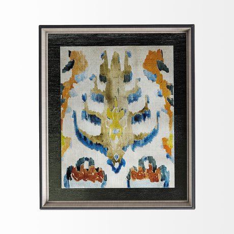 Bohemian Ikat IV by Chariklia Zarris a Hand Embellished Textured Framed Art Print Matted under Glass by Mercana at Eve Furniture