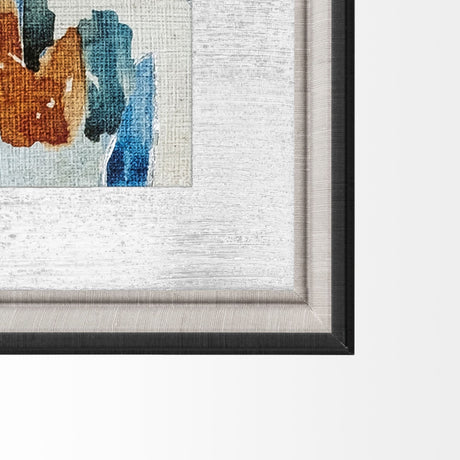 Bohemian Ikat IV by Chariklia Zarris a Hand Embellished Textured Framed Art Print Matted under Glass by Mercana at Eve Furniture