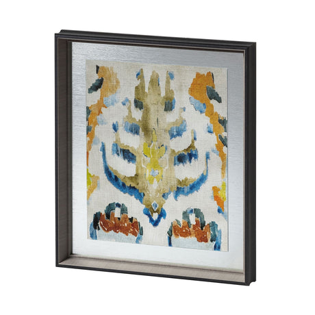 Bohemian Ikat IV by Chariklia Zarris a Hand Embellished Textured Framed Art Print Matted under Glass by Mercana at Eve Furniture