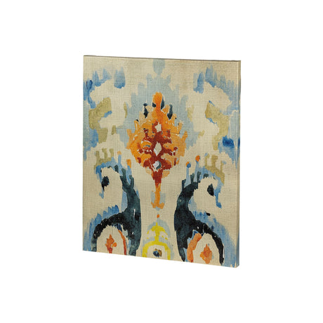 Bohemian Ikat V by Chariklia Zarris a Hand Embellished Textured Canvas by Mercana at Eve Furniture