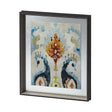 Bohemian Ikat V by Chariklia Zarris a Hand Embellished Textured Framed Art Print Matted under Glass by Mercana at Eve Furniture
