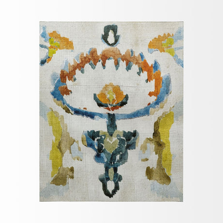 Bohemian Ikat VI by Chariklia Zarris a Hand Embellished Textured Canvas by Mercana at Eve Furniture