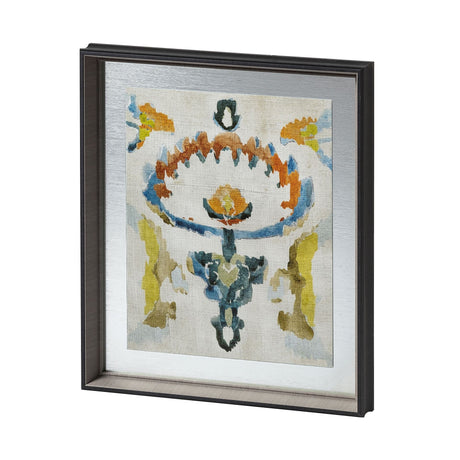 Bohemian Ikat VI by Chariklia Zarris a Hand Embellished Textured Framed Art Print Matted under Glass by Mercana at Eve Furniture