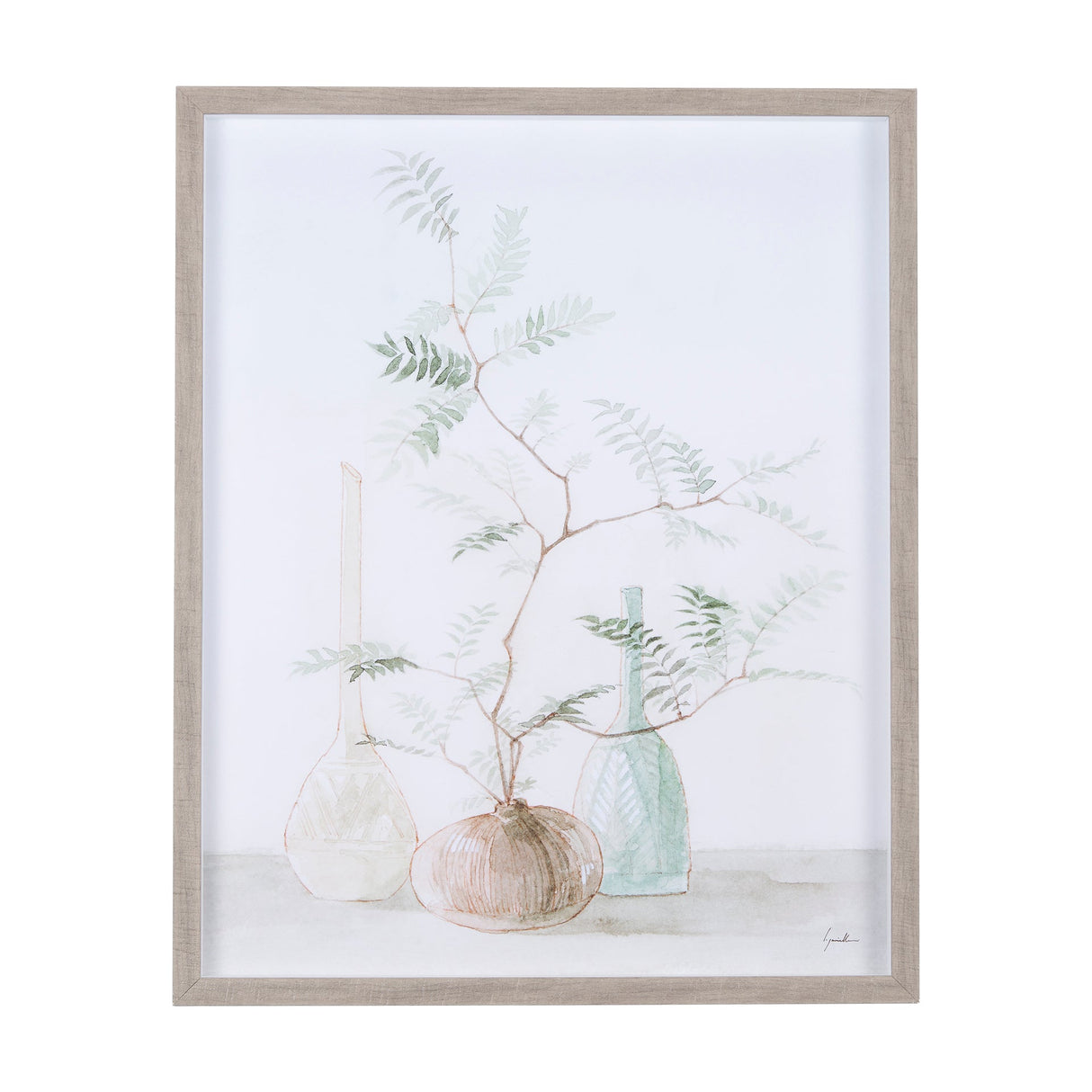 Boho BranchesI by Mercana Studio a Hand Embellished Textured Framed Art Print Matted under Glass by Mercana at Eve Furniture