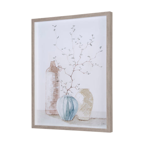 Boho BranchesII by Mercana Studio a Hand Embellished Textured Framed Art Print Matted under Glass by Mercana at Eve Furniture