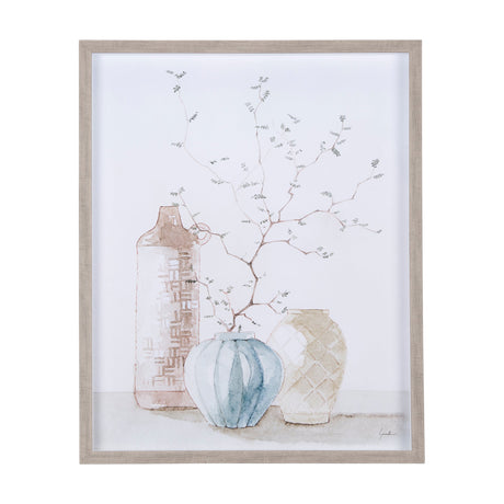 Boho BranchesII by Mercana Studio a Hand Embellished Textured Framed Art Print Matted under Glass by Mercana at Eve Furniture