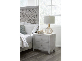 Boho Chic Nighstand in Washed White by Modus Furniture at Eve Furniture
