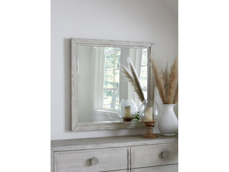 Boho Chic Plain Mirror in Washed White by Modus Furniture at Eve Furniture