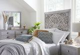 Boho Chic Plain Mirror in Washed White by Modus Furniture at Eve Furniture