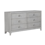 Boho Chic Six-Drawer Dresser in Washed White by Modus Furniture at Eve Furniture