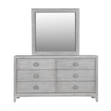 Boho Chic Six-Drawer Dresser in Washed White by Modus Furniture at Eve Furniture