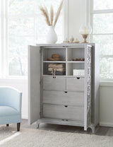 Boho Chic Wardrobe Chest in Washed White by Modus Furniture at Eve Furniture