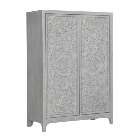 Boho Chic Wardrobe Chest in Washed White by Modus Furniture at Eve Furniture