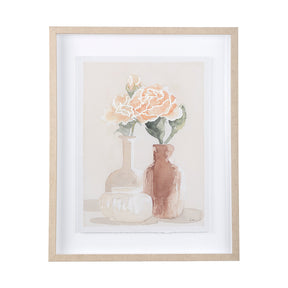 Boho Flowers II by Mercana Studio a Hand Embellished Textured Framed Art Print Matted under Glass by Mercana at Eve Furniture