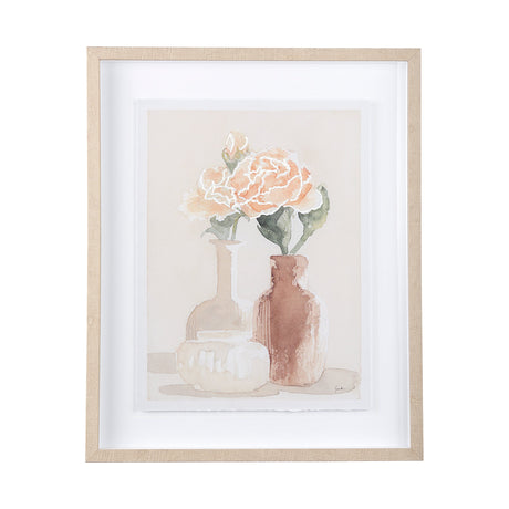 Boho Flowers II by Mercana Studio a Hand Embellished Textured Framed Art Print Matted under Glass by Mercana at Eve Furniture