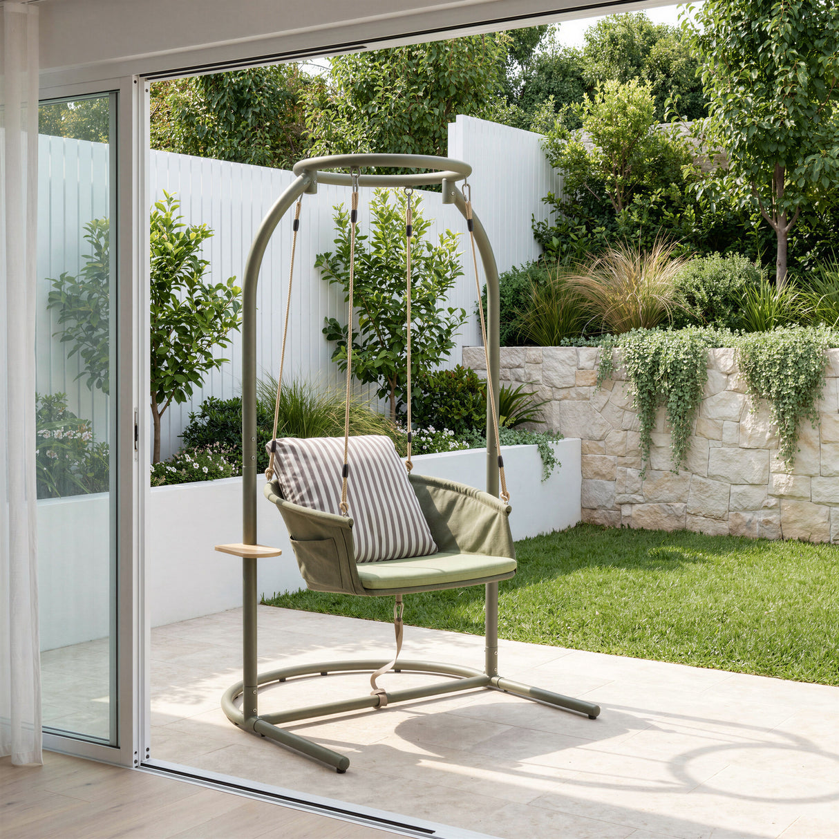 Boise Hanging Chair Green by Zuomod at Eve Furniture