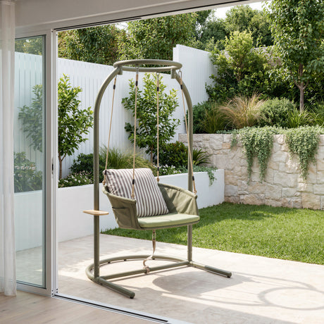 Boise Hanging Chair Green by Zuomod at Eve Furniture