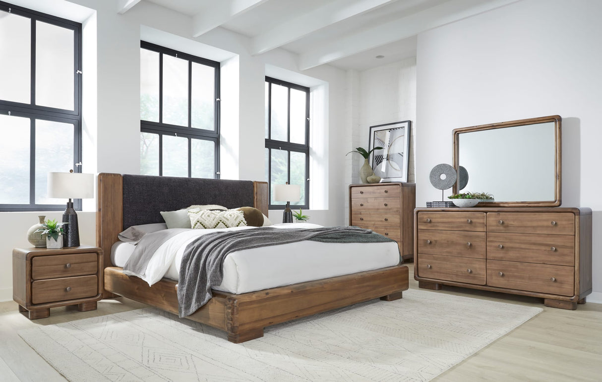 Boka Impala Five Drawer Acacia Wood Chest by Modus Furniture at Eve Furniture