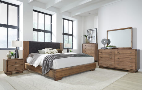 Boka Impala Five Drawer Acacia Wood Chest by Modus Furniture at Eve Furniture