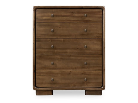 Boka Impala Five Drawer Acacia Wood Chest by Modus Furniture at Eve Furniture