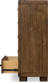 Boka Impala Five Drawer Acacia Wood Chest by Modus Furniture at Eve Furniture