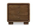 Boka Impala Three Drawer Acacia Wood Nightstand by Modus Furniture at Eve Furniture