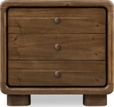 Boka Impala Three Drawer Acacia Wood Nightstand by Modus Furniture at Eve Furniture