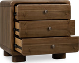 Boka Impala Three Drawer Acacia Wood Nightstand by Modus Furniture at Eve Furniture
