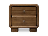 Boka Impala Two Drawer Acacia Wood Nightstand by Modus Furniture at Eve Furniture