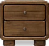 Boka Impala Two Drawer Acacia Wood Nightstand by Modus Furniture at Eve Furniture