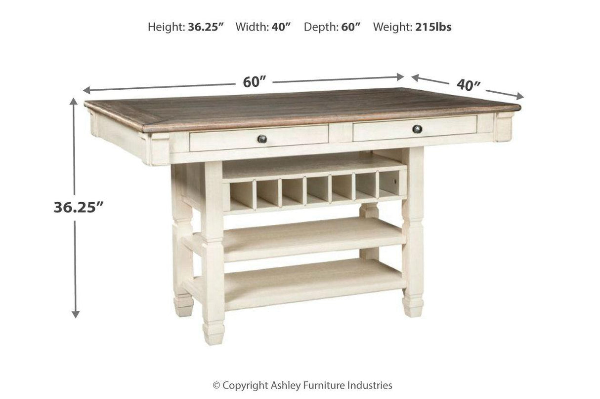 Bolanburg Antique White Counter Height Dining Table by Ashley at Eve Furniture