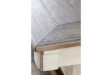 Bolanburg Antique White Counter Height Dining Table with 6 Barstools by Ashley at Eve Furniture