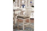 Bolanburg Antique White Counter Height Dining Table with 6 Barstools by Ashley at Eve Furniture
