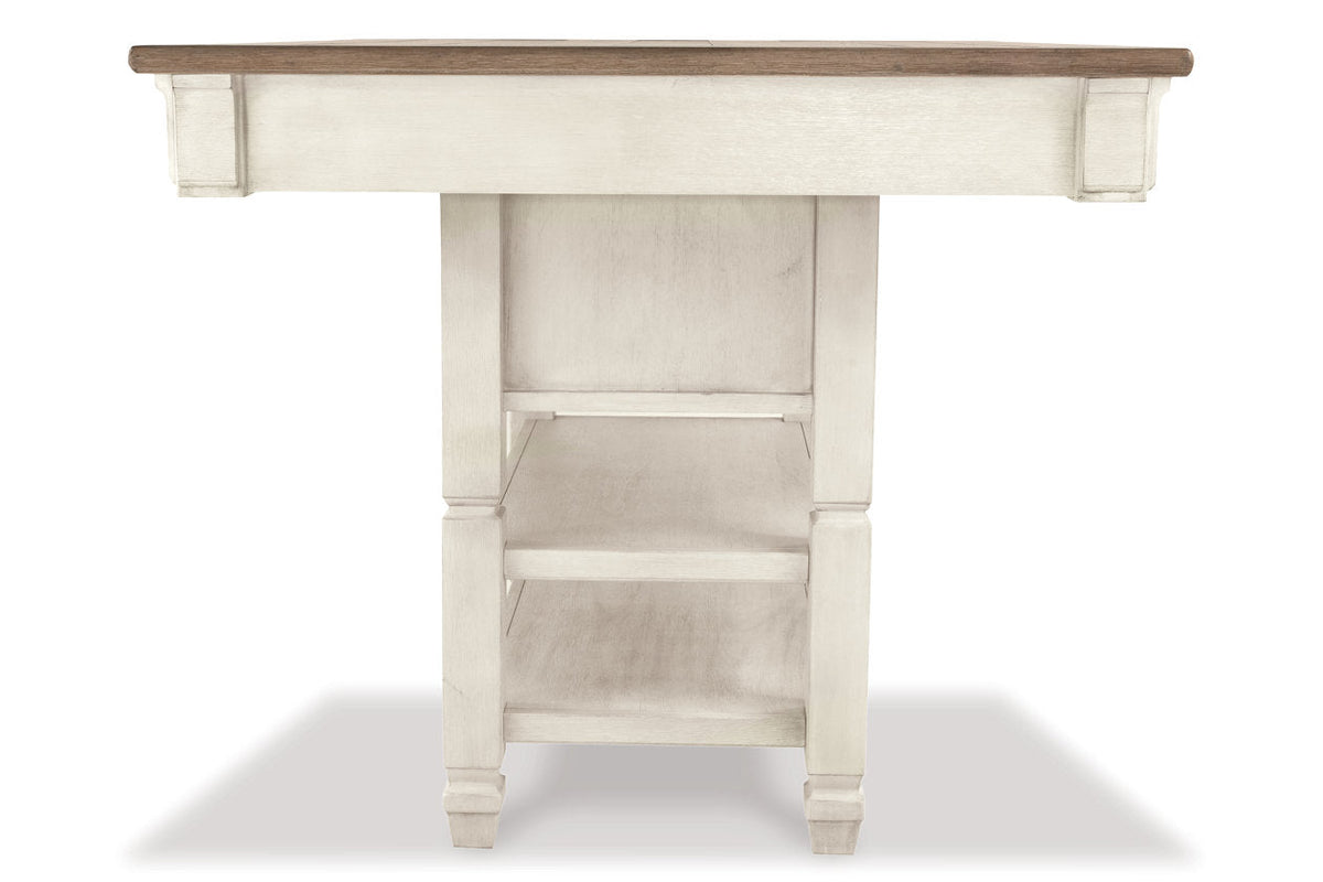 Bolanburg Antique White Counter Height Dining Table with 6 Barstools by Ashley at Eve Furniture