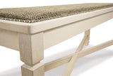 Bolanburg Antique White Dining Table with 4 Chairs and Bench by Ashley at Eve Furniture