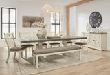 Bolanburg Antique White Two-tone Extendable Dining Room Set by Ashley at Eve Furniture