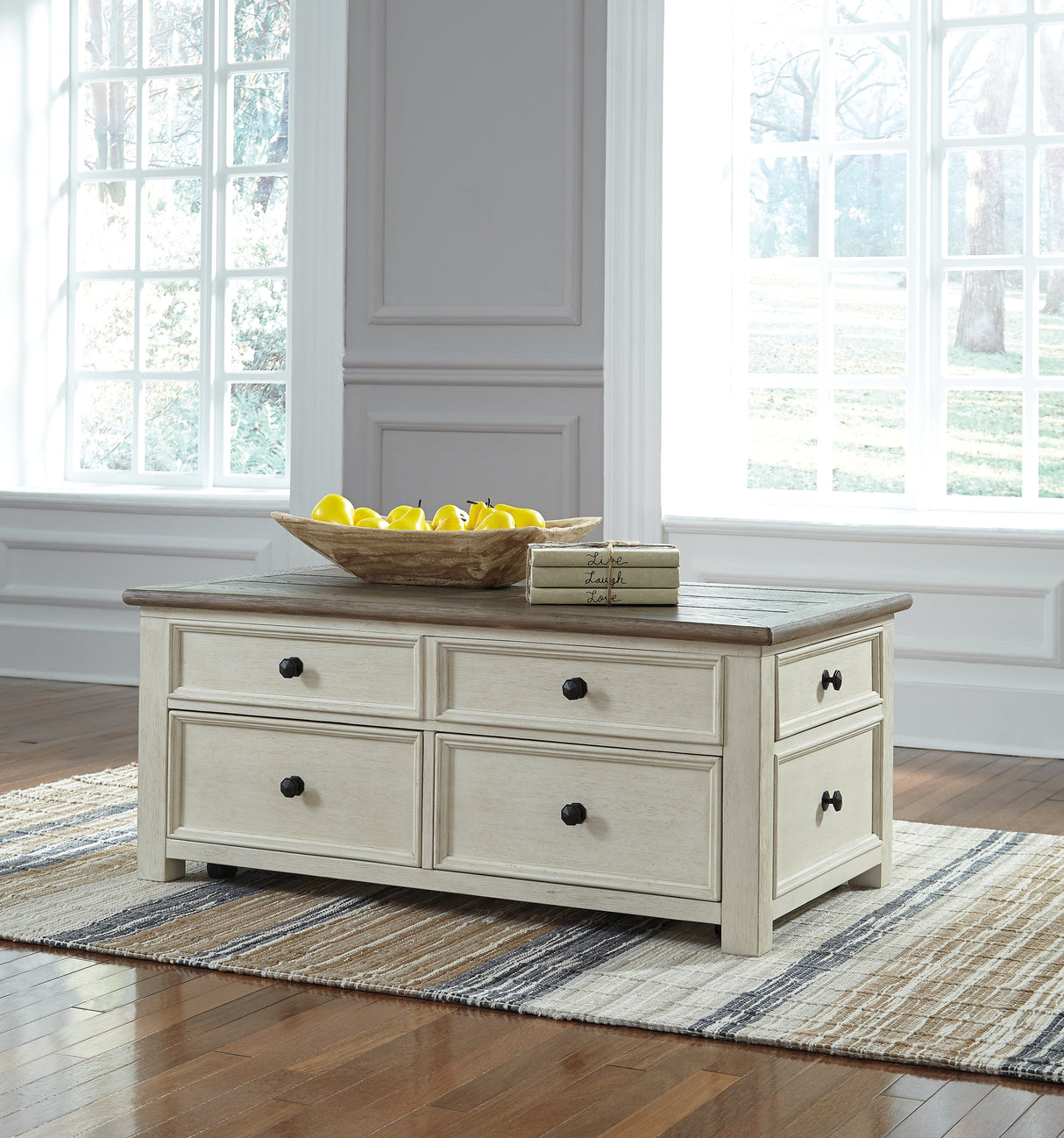 Bolanburg Coffee Table with 2 End Tables in Two-tone by Ashley at Eve Furniture