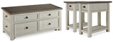 Bolanburg Coffee Table with 2 End Tables in Two-tone by Ashley at Eve Furniture