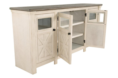 Bolanburg Two-tone 74" TV Stand by Ashley at Eve Furniture