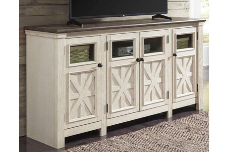Bolanburg Two-tone 74" TV Stand by Ashley at Eve Furniture