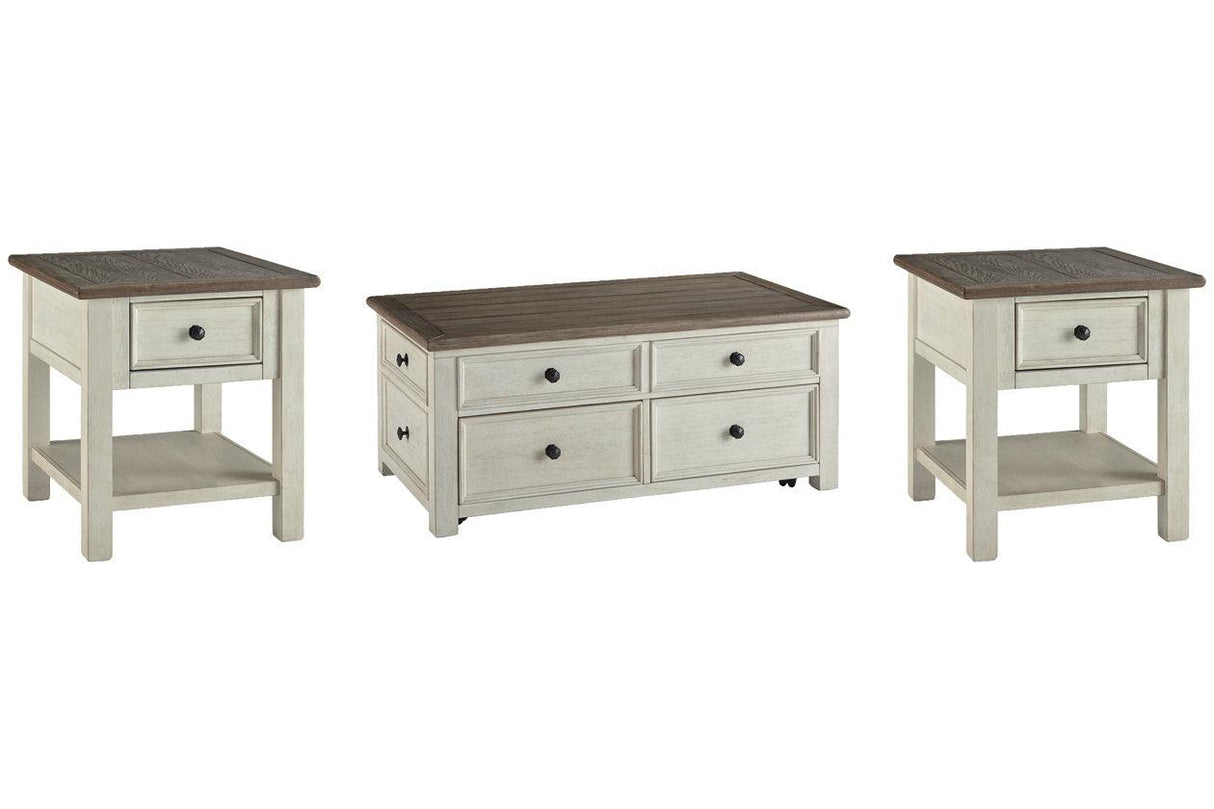 Bolanburg Two-tone Coffee Table and 2 End Tables by Ashley at Eve Furniture